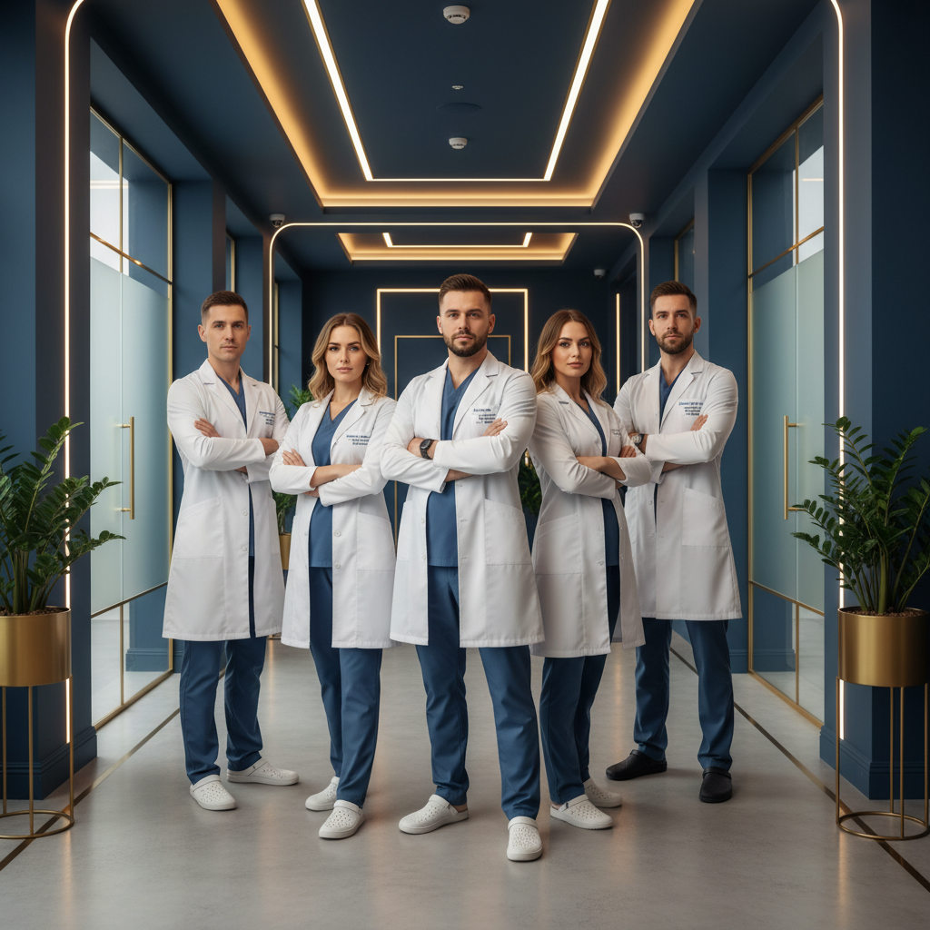 MensPro Health medical team portrait in a professional clinic setting