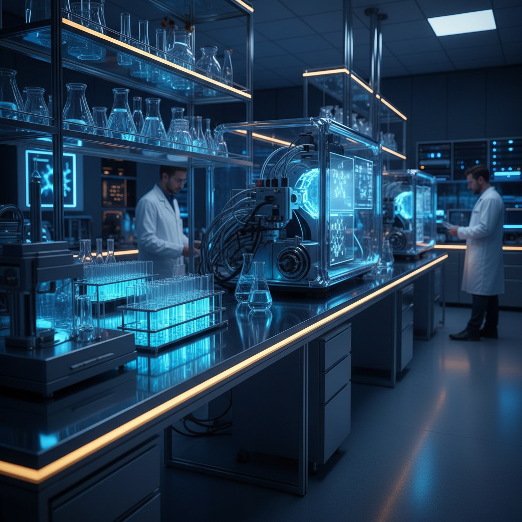 Medical laboratory equipment used for hormone level testing and diagnostics