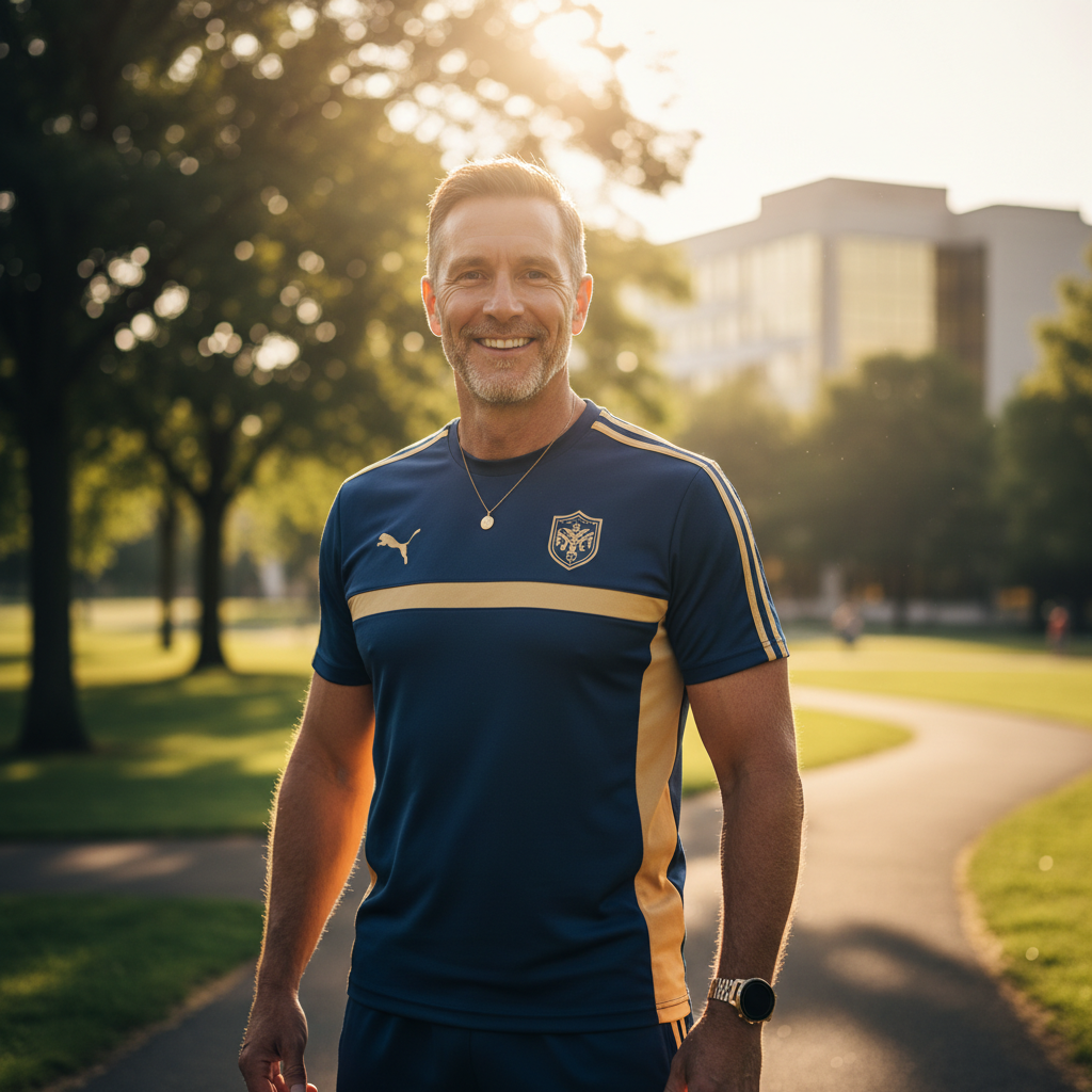 Confident man enjoying the outdoors after treatment