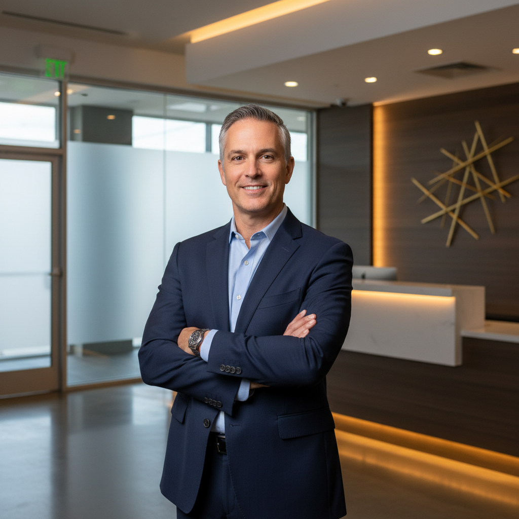 Medical professional in clinical setting