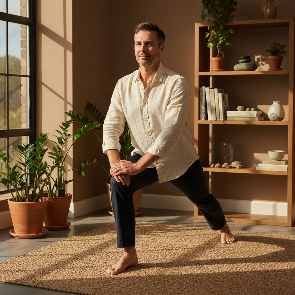 Active man enjoying an outdoor workout, representing vitality and wellness